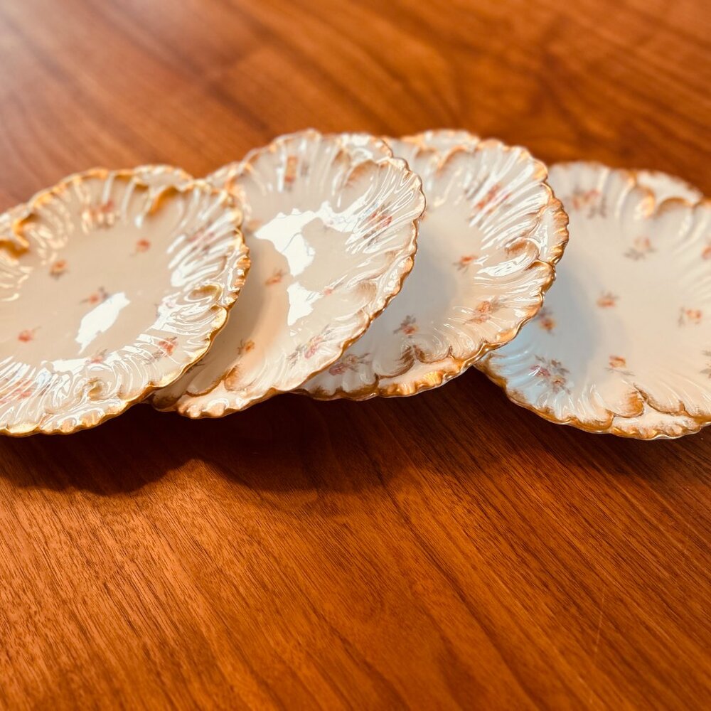 Vintage L S&S Limoges 7" Plates - Set of 4